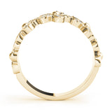 yellow gold diamond flower stackable ring