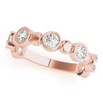 Bezel-Set Diamond Stackable Rings (1/2 ctw each)