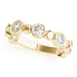 yellow gold stackable diamond ring