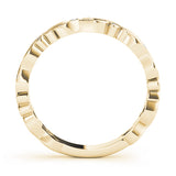 yellow gold floral diamond stackable ring