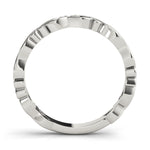 white gold floral diamond stackable ring