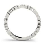 white gold floral diamond stackable ring