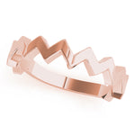 rose gold zigzag stackable ring