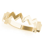 yellow gold zigzag stackable ring