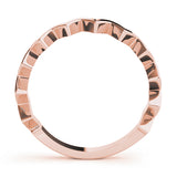 rose gold zigzag stackable ring