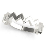 white gold zigzag stackable ring