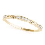 yellow gold knotted stackable ring