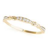 yellow gold knotted stackable ring