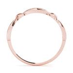 rose gold knotted diamond stackable ring