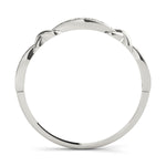 white gold knotted stackable ring