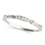white gold knotted stackable ring