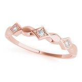 rose gold diamond stackable ring