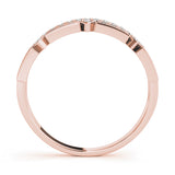 rose gold double row diamond stackable ring 