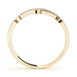 yellow gold double row diamond stackable ring 
