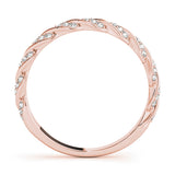 rose gold twisted diamond stackable ring