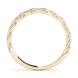 yellow gold twisted diamond stackable ring