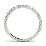 white gold twisted diamond stackable ring