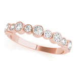 rose gold diamond stackable ring