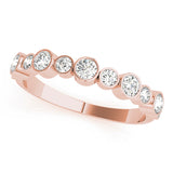 rose gold diamond stackable ring