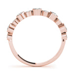 rose gold diamond stackable ring