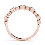 rose gold diamond stackable ring