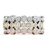 white gold yellow gold and rose gold diamond stackable rings
