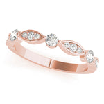 rose gold diamond stackable ring