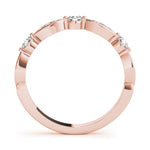 rose gold diamond stackable ring