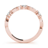 rose gold diamond stackable ring