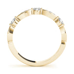 yellow gold diamond stackable ring