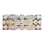 white gold yellow gold rose gold diamond stackable rings