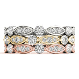 white gold yellow gold rose gold diamond stackable rings