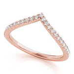 rose gold Diamond Chevron Band