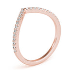 rose gold Diamond Chevron Band