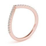 rose gold Diamond Chevron Band