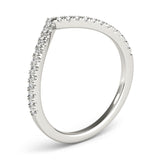 white gold diamond chevron band