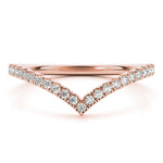rose gold Diamond Chevron Band