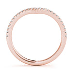 rose gold Diamond Chevron Band