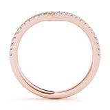 rose gold Diamond Chevron Band