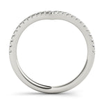 white gold diamond chevron band