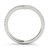 white gold diamond chevron band