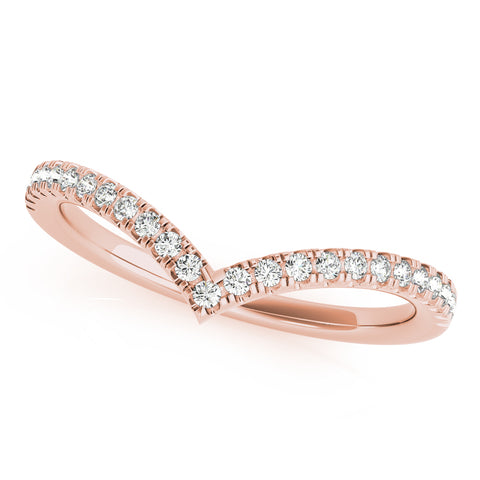 rose gold Diamond Chevron Band