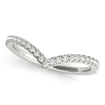 white gold diamond chevron band