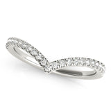 white gold diamond chevron band