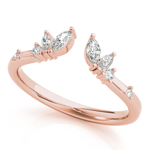 rose gold Open Concept Diamond Chevron Band