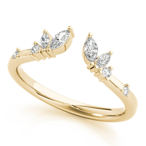 yellow gold Open Concept Diamond Chevron Band
