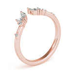 rose gold Open Concept Diamond Chevron Band