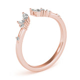 rose gold Open Concept Diamond Chevron Band