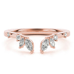 rose gold Open Concept Diamond Chevron Band