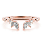 rose gold Open Concept Diamond Chevron Band